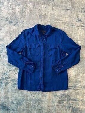 Tommy Hilfiger Royal Blue Long Sleeve Button Down Shirt Small